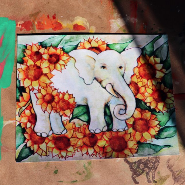 Solros Elephant Poster (Skapare uppladdad)