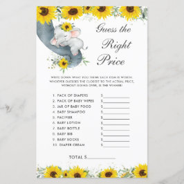 Solros Elephant Shower gissar att Högerna är Pris