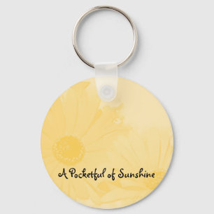 Solros en Pocketful av solskenet Keychain Nyckelring
