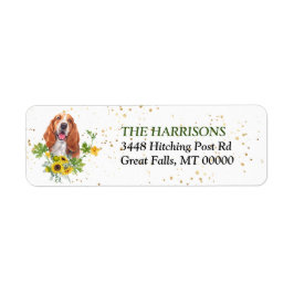 Solros Eucalyptus Basset Hound Returadress Returadress Etikett