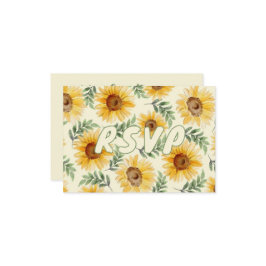 Solros Eucalyptus Blommigt Botanical Bröllop OSA Kort