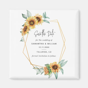 Solros Eucalyptus Geometric Save the Date Magnet