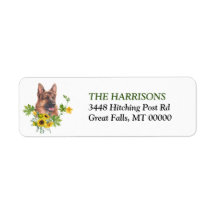 Solros Eucalyptus German Shepherd Hund Label