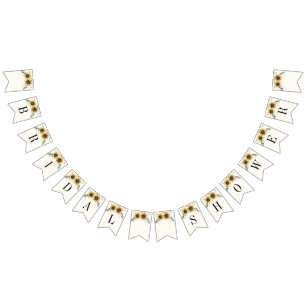 Solros Eucalyptus Greenery Boho Möhippa Vimplar