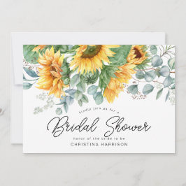 Solros Eucalyptus Greenery Möhippa Inbjudningar