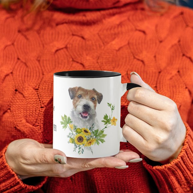 Solros Eucalyptus Jack Russell Terrier Mugg (Skapare uppladdad)