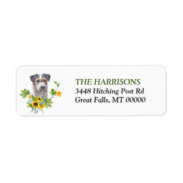 Solros Eucalyptus Jack Russell Terrier Returadress Etikett