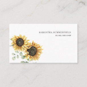 Solros Eucalyptus Minimalist Florist Visitkort