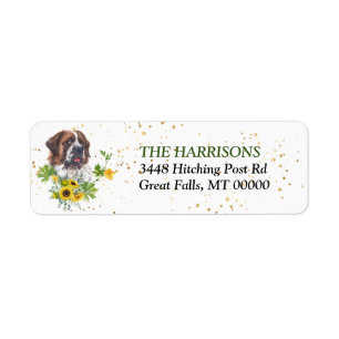 Solros Eucalyptus Saint Bernard Returadress Etikett