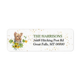 Solros Eucalyptus Yorkshire Terrier Returadress Etikett