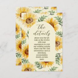 Solros Eukalyptus Blommig Botanisk Bröllop Tilläggskort