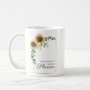 Solros Eukalyptus Grönska Bröllopsduschmanus Kaffemugg