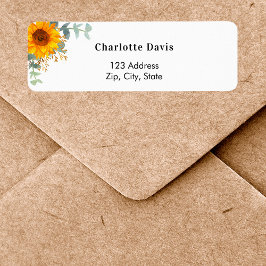 Solros eukalyptus returadressetikett returadress etikett