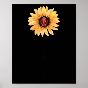 Solros FAITH Burgundy Ribbon Brain Aneurysm Awa Poster