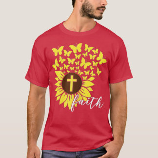 Solros Faith Kor Butterflies Christian Religi T Shirt