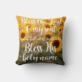 Solros Fält Bless the Lord O my Soul Scripture Kudde