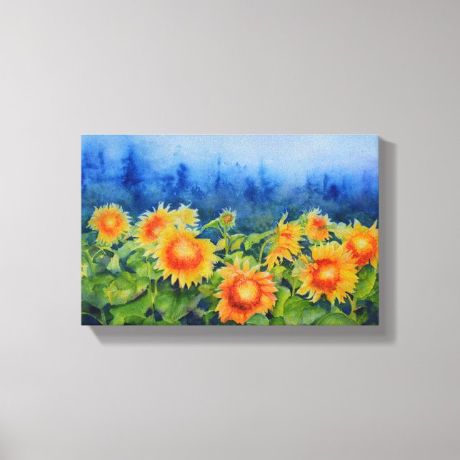 Solros Fält Canvastryck (Framsida)