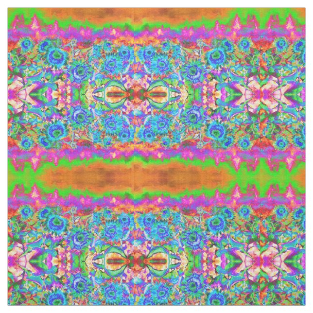 Solros fält för alltid, abstrakt blåa blommor tyg (Provkarta)