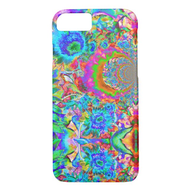 Solros fält för alltid - blått Case-Mate iPhone skal (Baksida)