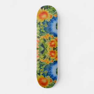Solros fält för alltid - blått skateboard bräda 20,5 cm