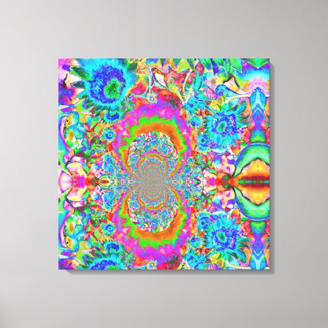 Solros Fält Forever - blått Canvastryck (Framsida)