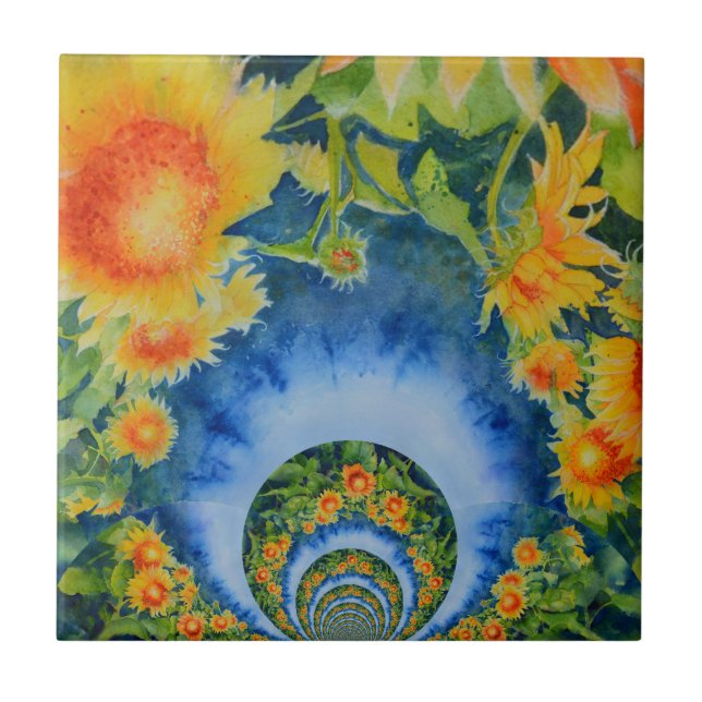 Solros Fält Forever Kakelplatta (Framsidan)