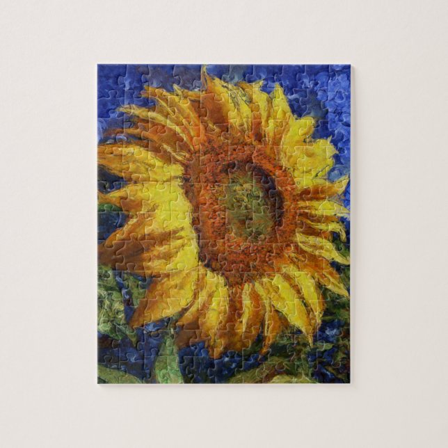 Solros Fält i färgbildande konstnärligt Stil Pussel (Vertikal)