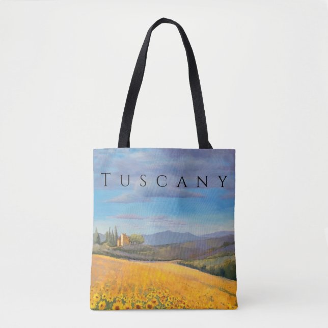 Solros Fält i Toscana Tygkasse (Framsida)