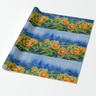 Solros fält - morgondimma presentpapper