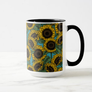 Solros fält mugg