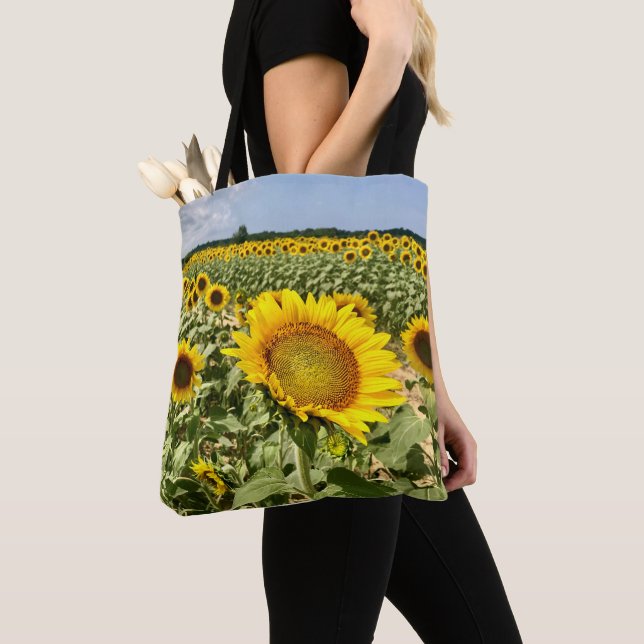 Solros Fält Tote Bag Tygkasse (Närbild)