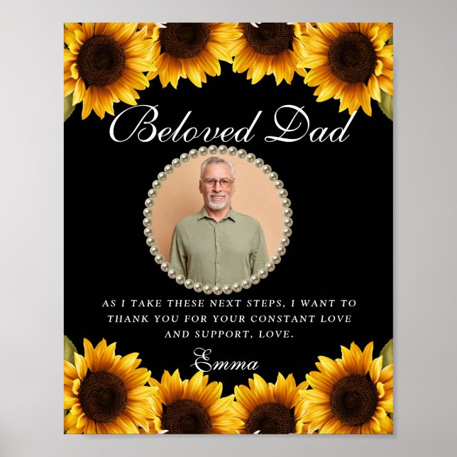 Solros Far i Bride Tack Gift Idea Poster (Framsidan)