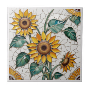 Solros Faux Mosaic White Kakelplatta