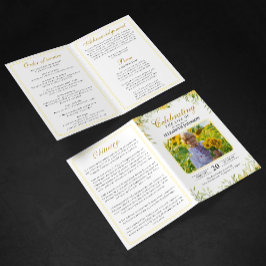 Solros Firande i Life Funeral Memorial Program