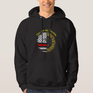Solros Fireman American Sunshine Red Line Hero Hoodie