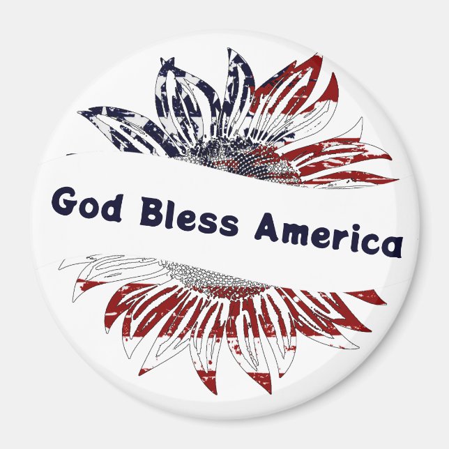 Solros-flagga med anpassningsbar magnet (Framsidan)