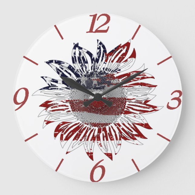 Solros flagga  stor klocka (Framsida)