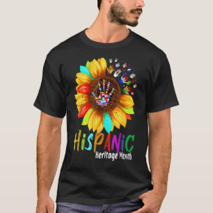 Solros Flaggor Manar Kvinnor i det latinamerikansk T Shirt