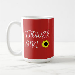 Solros flicka blomma kaffemugg