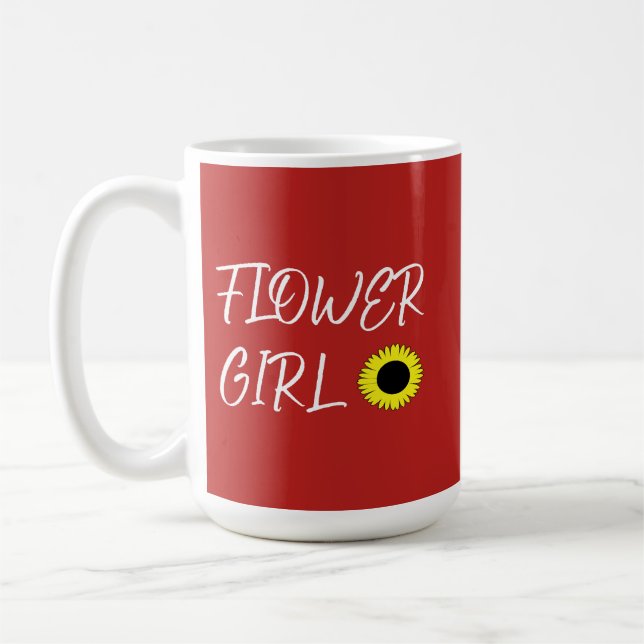 Solros flicka blomma kaffemugg (Vänster)