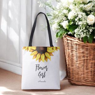 Solros Flower Girl Bröllop Tygkasse