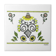 Solros Folk Mönster av Alexandra Cook