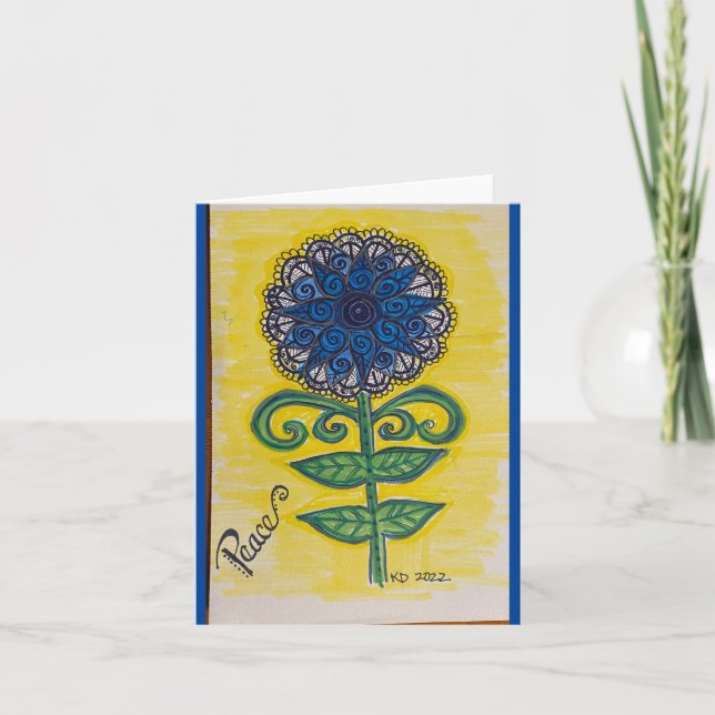 Solros för fred kort (Framsida)