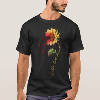 Solros för sicklecellmedvetenhet t shirt