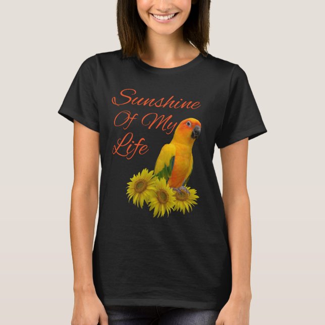 Solros för solsken för solConure papegoja T Shirt (Framsida)