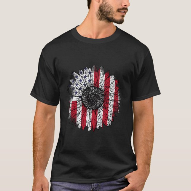 Solros Förenta staterna Civil Peace Fla T Shirt (Framsida)
