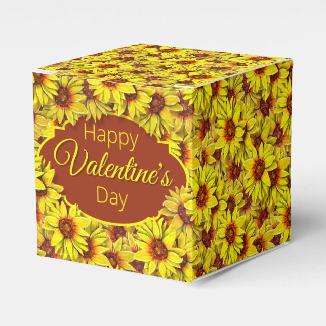 Solros Förmån Gift Box Presentaskar (Framsidan Sidan)