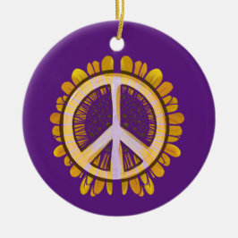 Solros Fredstecken Art Cute fredliga blommor Julgransprydnad Keramik