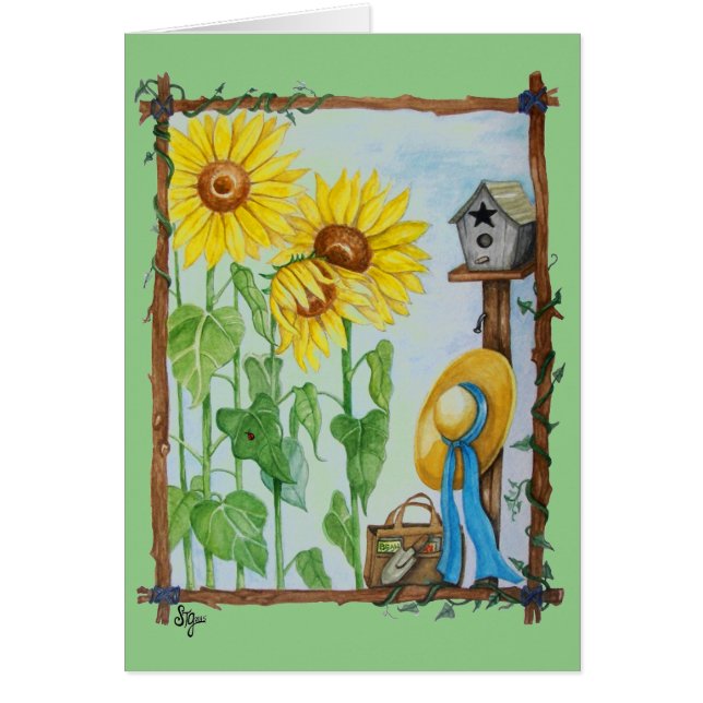 Solros Garden Hälsningskort (Framsidan)