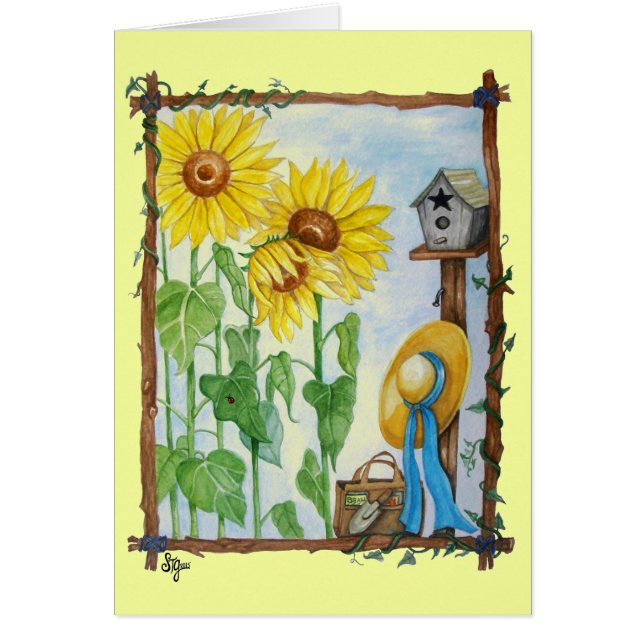 Solros Garden Hälsningskort (Framsidan)